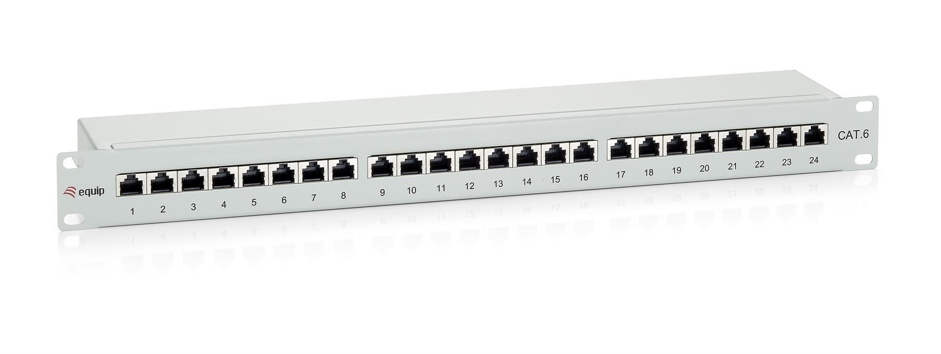 Equip Patchpanel CAT6 24 Port lightgrey 19" (1HE) - Image 4
