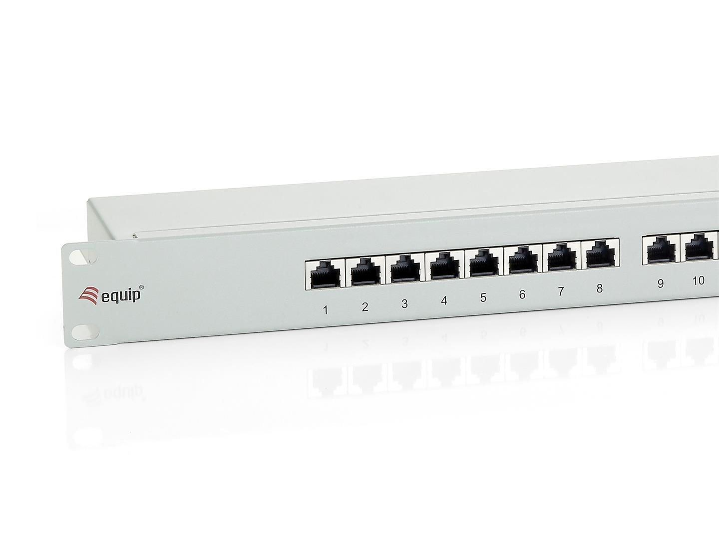 Equip Patchpanel CAT6 24 Port lightgrey 19" (1HE) - Image 2